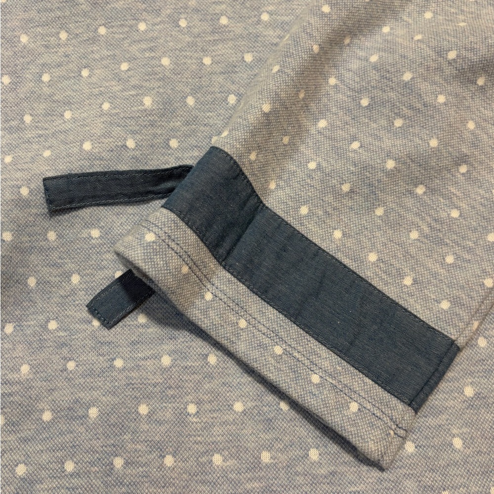Talbots Light Blue Polka Dot Long Sleeve Top - Picture 5 of 7